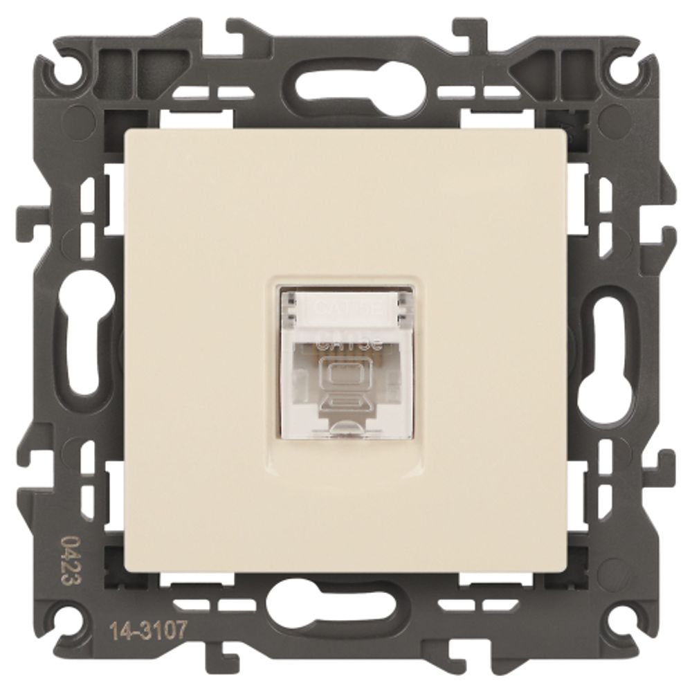 14-3107-02 ЭРА Розетка RJ45, IP20, сл.кость | Elegance Слоновая кость