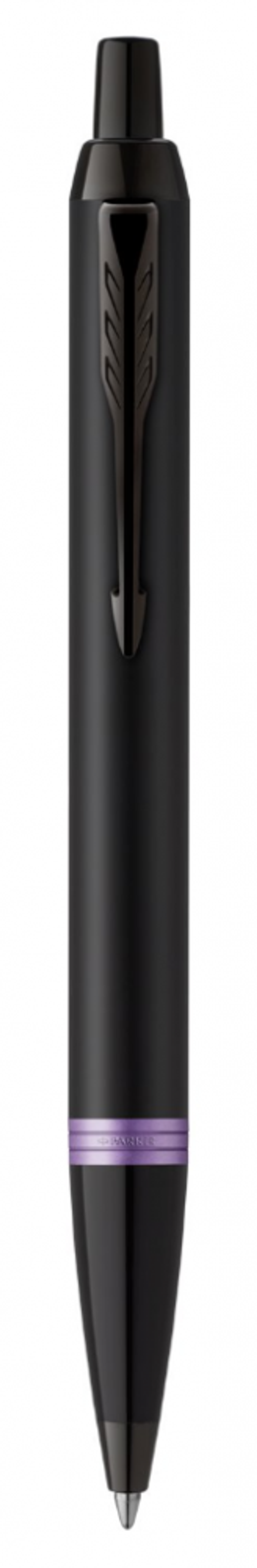 Шариковая ручка Parker IM Vibrant Rings Flame Amethyst Purple, стержень: Mblue, в подарочной упаковке.