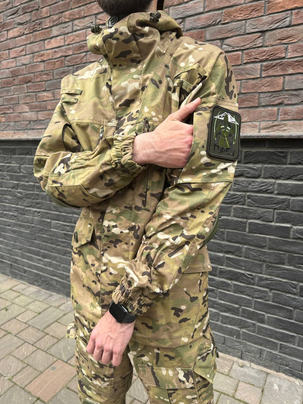 Тактический костюм горка с наколенниками и налокотниками мультикам