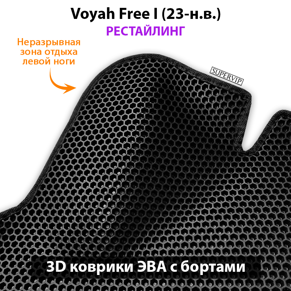 Передние автомобильные коврики ЭВА с бортами для Voyah Free I (23-н.в.) рестайлинг