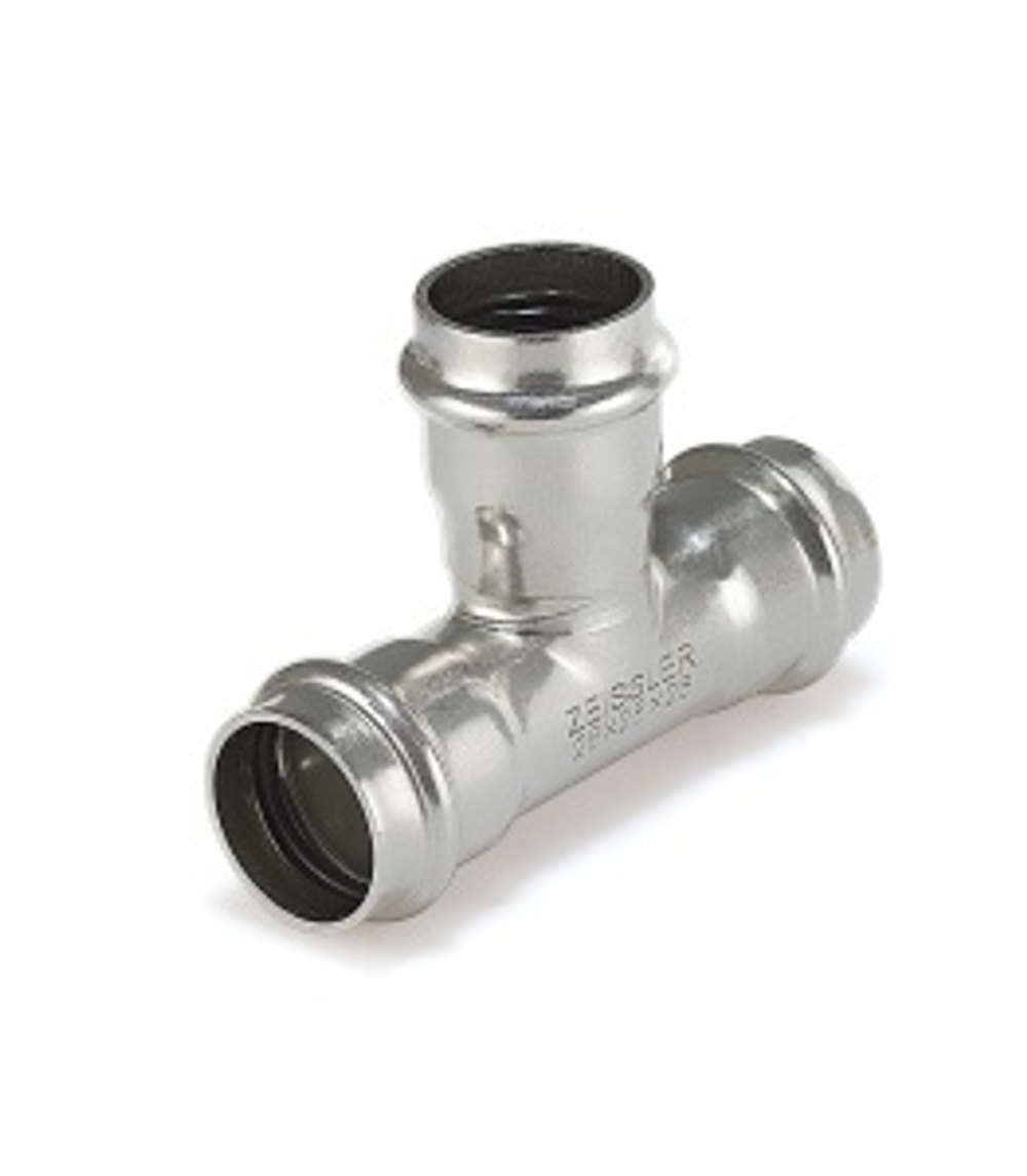 Трехраструб. пресс-тройник из нерж. стали 42*35*42 "VER-PRO" (2/6)