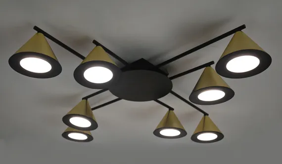 PRD-C 0075B-8 BK+GD (1) Люстра RL