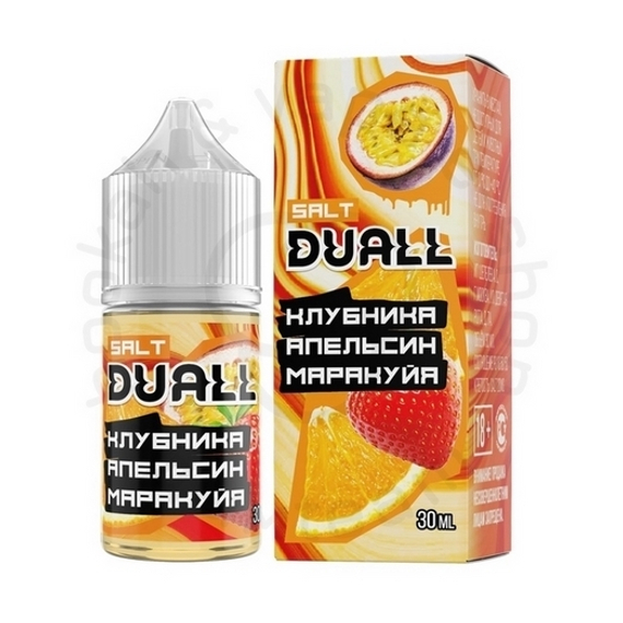 Безникотиновая жидкость для ЭСДН DUALL ZERO с ароматом клубники, апельсина и маракуйи, 28мл, 0мг/см3