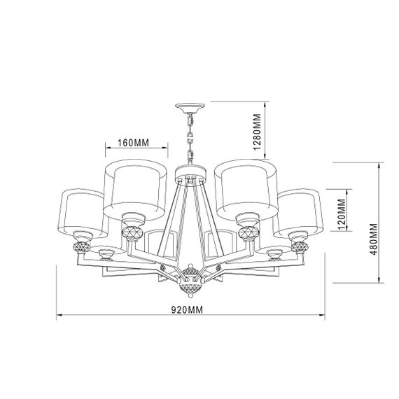 Подвесная люстра Vele Luce Lotus VL1053L08