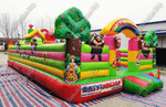 Коммерческий надувной батут "Маша и Миша" 10*6*3 м