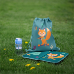 Мешок в садик 33х40, Лисенок (зеленый)