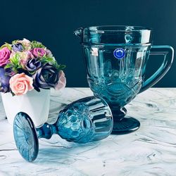 Lenardi 588-434 Набор графин и 6 бокалов 250 мл в под.уп.(х4) Синий