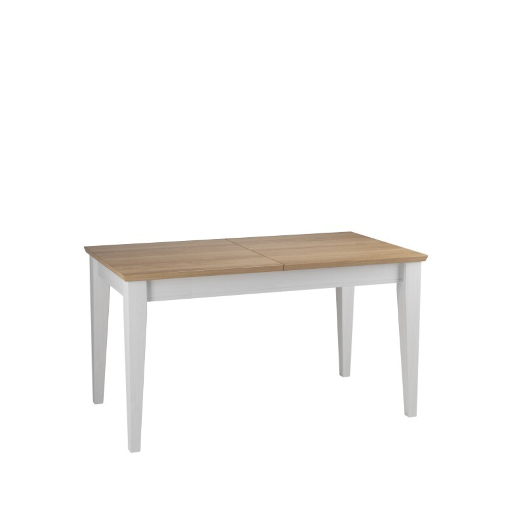 стол обеденный «Форест»/«Сканди» 160-199х80 со вставкой белый воск/антик