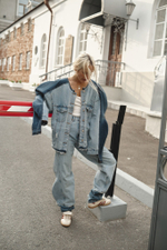 Upcycling куртка с волнами