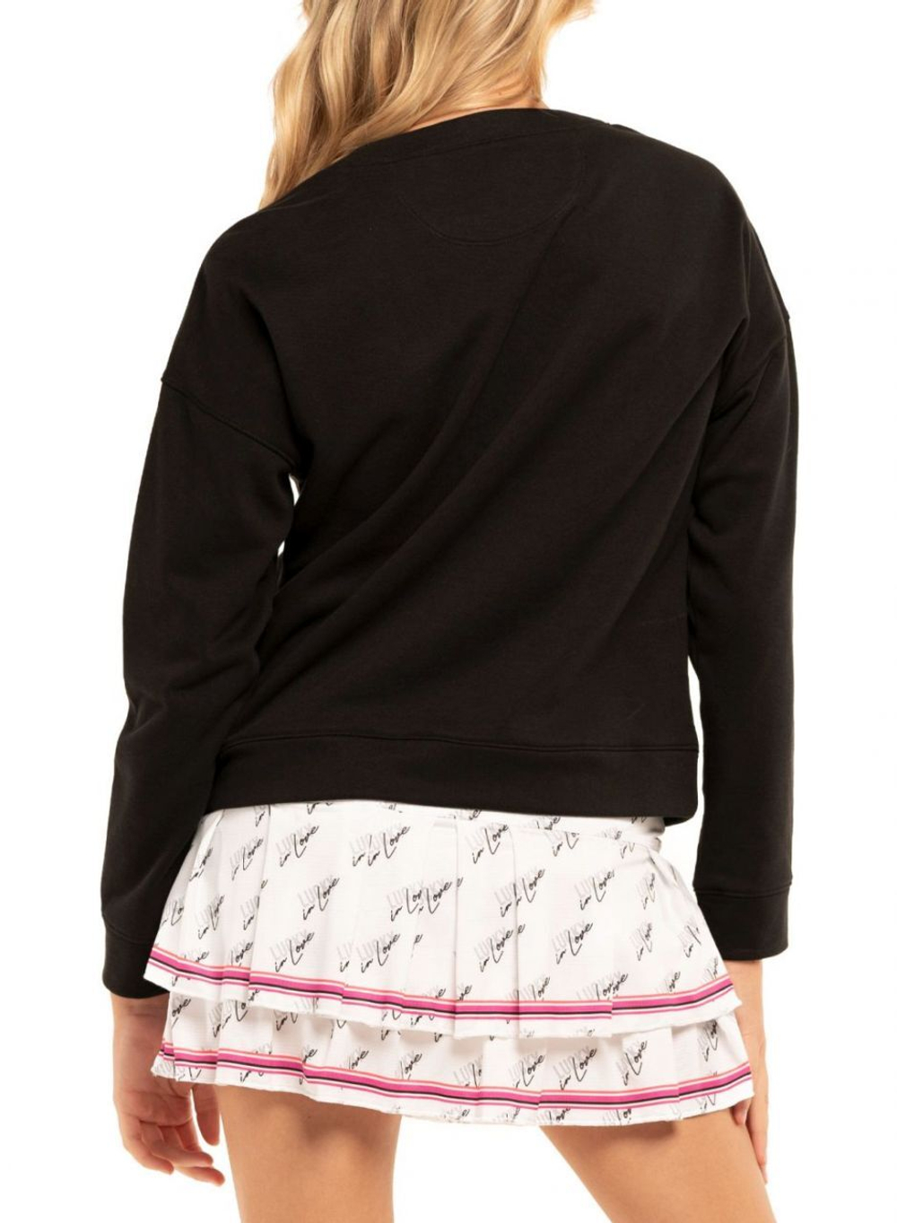 Женская Кофта теннисная Lucky in Love Core Signature Lucky In Love Pullover - черный