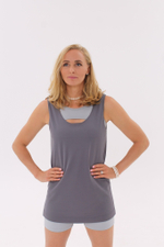Платье майка графит/viskunova