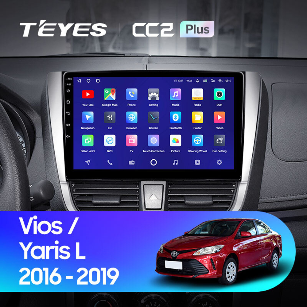 Teyes CC2 Plus 10.2" для Toyota Vios, Yaris L 2016-2019