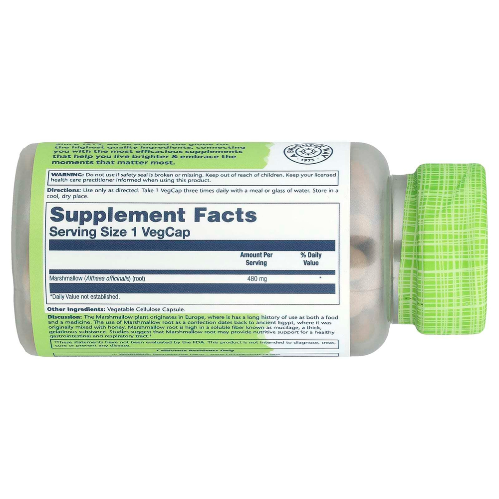 Solaray, True Herbs, зефир, 480 мг, 100 растительных капсул