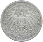 Германская Империя, Пруссия 2 марки (mark) 1906 с портретом Вильгельма II (VF-XF)
