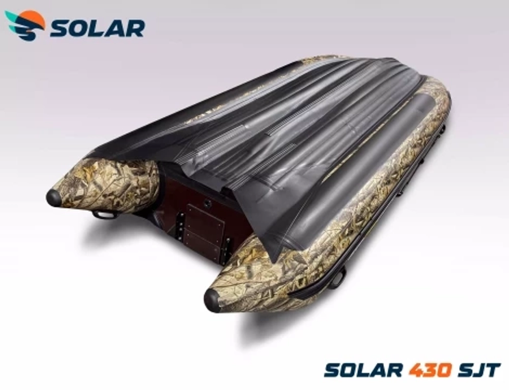 Лодка надувная моторная solar-430 super jet tunnel
