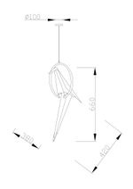 Подвесной светодиодный светильник Moderli V3071-1PL origami Birds 1*LED*6W