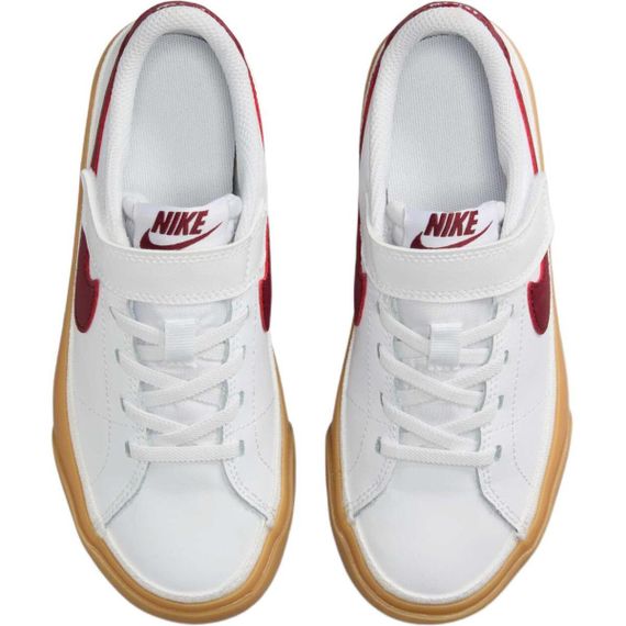 NIKE Court Legacy Детские Скейтборды Низкие Белые/Желто-Желтые/Командно-Красные Дети