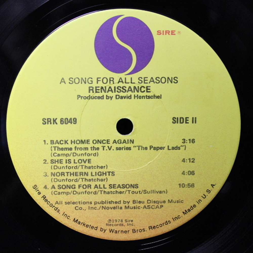 Renaissance / A Song For All Seasons (LP)