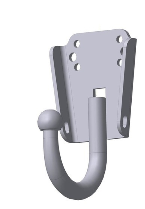 Фаркоп /УАЗ 469, 31512, 31514, 2206, 3303/ несъемный шар (без электрики) (ORIS/WESO)