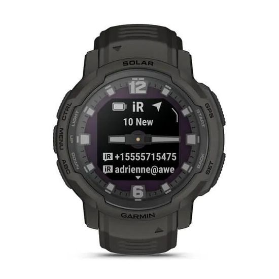 Умные часы Garmin Instinct Crossover Solar графитовый