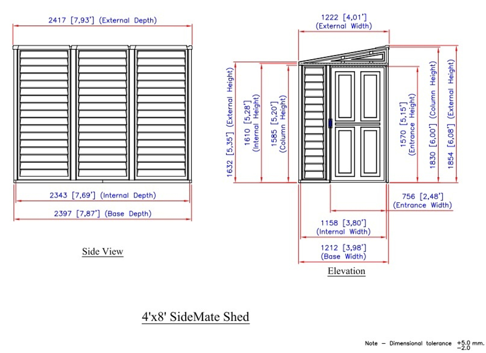 Купить садовый хозблок Duramax SideMate 4x8