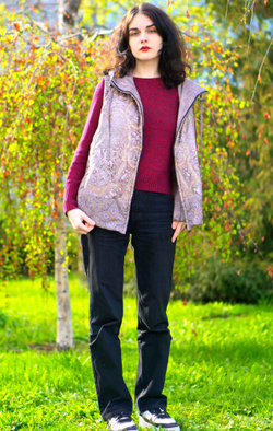 Двусторонний жилет "Доспехи Серебро", по мотивам изображений со щита Генриха II, короля Франции, 16 век