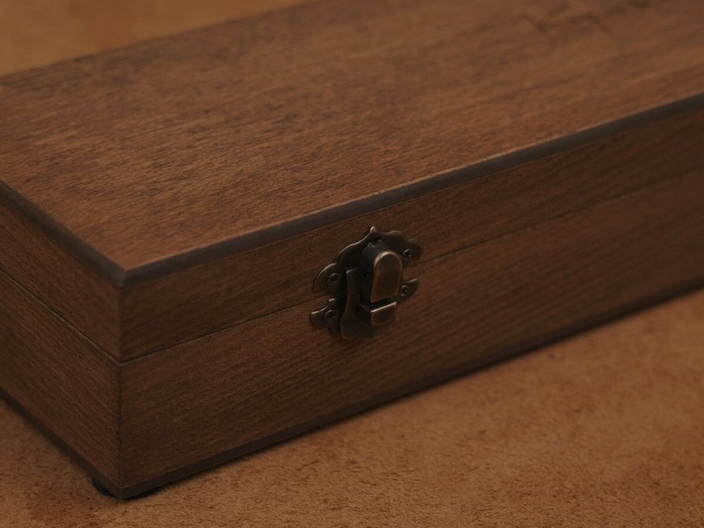 Якутский нож "Амга", сталь Х12МФ, рукоять черный мореный граб