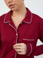 Пижама женская Ihomewear Classic Bordo