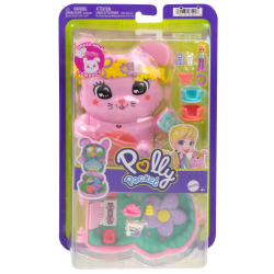 Polly Pocket - Зайчий чаепитие Компактный набор + куколка + аксессуары JCR40
