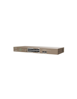 IP-COM G1118P-16-250W Коммутатор PoE неуправляемый 16-Ports 10/100/1000 Base-T + 2-Port 1000 Base-X SFP  / 16-Ports PoE (PoE бюджет 230W)