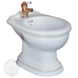 Биде напольное Migliore Milady Milady ML.MLD-25.732.D3.BR, декор бронза