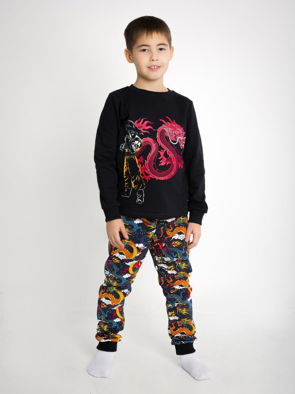 Пижама д/мальчика "Пижамный-1" ПЖ-95/1, р.128 тёмно-синий (Ивашка)