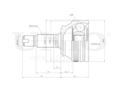 ШРУС внешний UNIO CVJ-20265