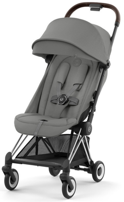 Коляска Cybex Coya Chrome Frame Cloud G i-Size Fog Grey 2 в 1 Mirage Grey с дождевиком
