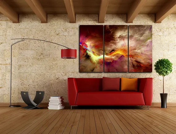 Модульная картина "Вихрь цветов"