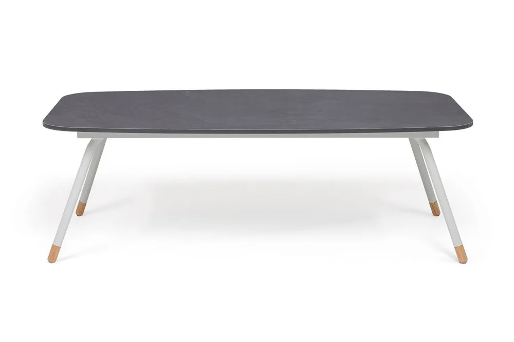 "Верона" журнальный стол из HPL 120х65, H40, каркас светло-серый (RA L7035) муар, цвет столешницы "серый гранит"