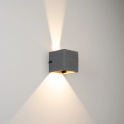 Светильник LGD-PERAN-WALL-S120x120-6W Warm3000 (BK, 0-80 deg, 230V) (Arlight, IP65 Бетон, 3 года) 051748