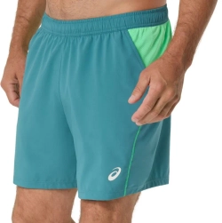 Мужские теннисные шорты Asics Padel Court 7in - misty pine/vital green
