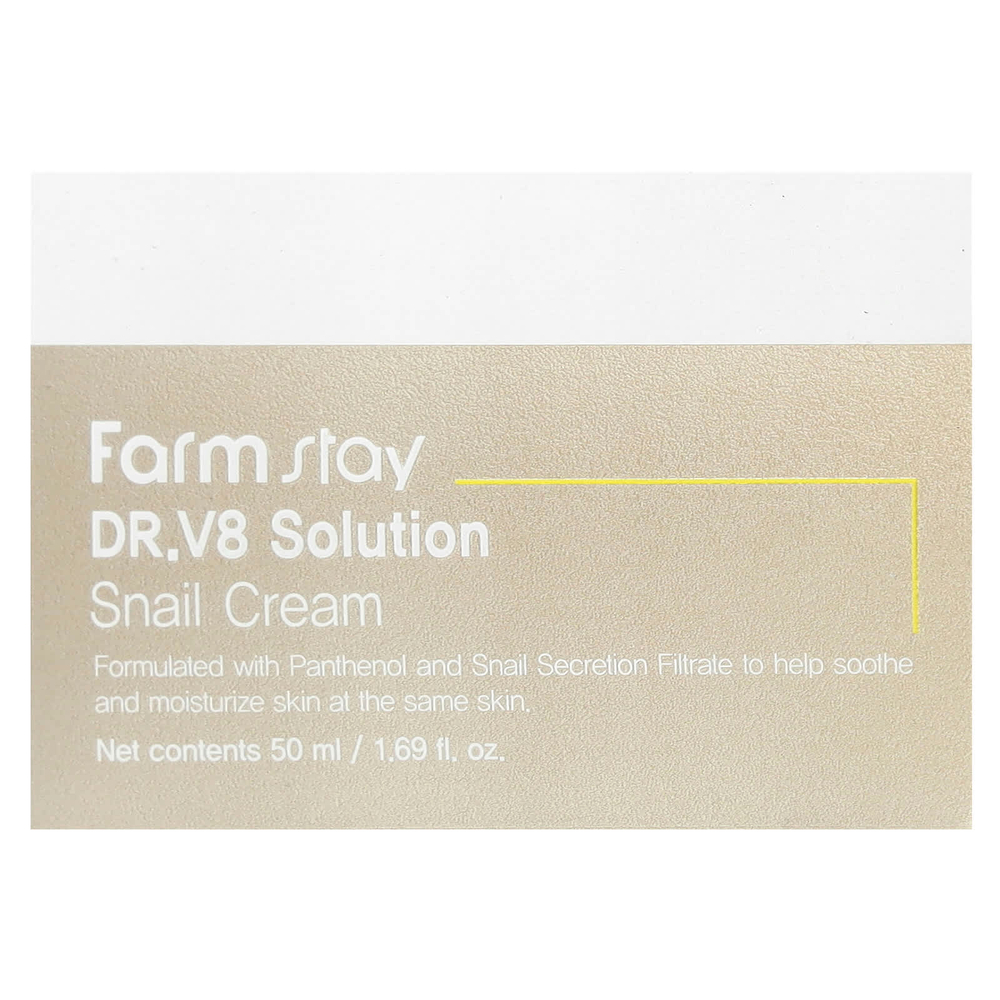 Farmstay, Доктор V8 Solution Snail Cream, 50 мл (1,69 жидк. унц.)