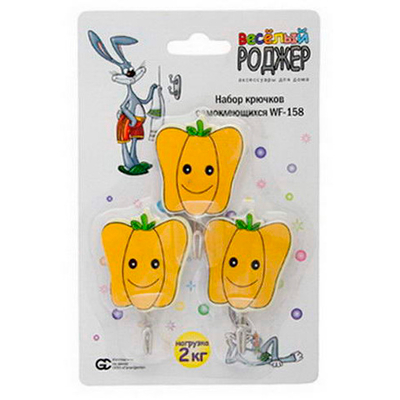 Крючки самоклеющиеся WF-158 на блистере, 3 шт. (440-114)