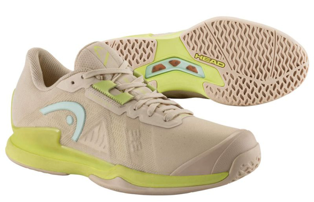 Женские теннисные кроссовки Head Sprint Pro 3.5 - macadamia/lime