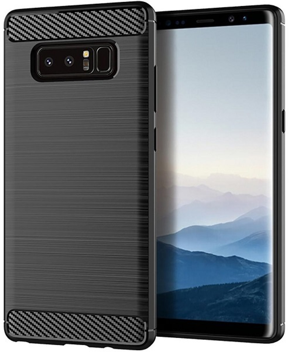 Чехол для Samsung Galaxy Note 8  цвет Black (черный), серия Carbon от Caseport