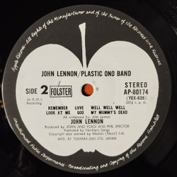 Винтажная виниловая пластинка LP John Lennon Plastic Ono Band (Japan 1971) (Obi Copy)