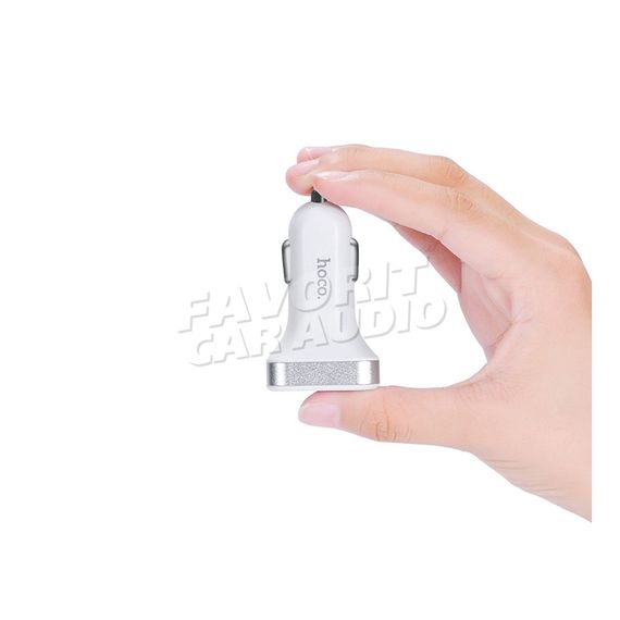 АЗУ 2USB HOCO Z3 3100mA пластик дисплей белый