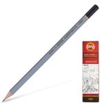 Карандаш чернографитный KOH-I-NOOR, 1 шт., "Gold Star", HB, без резинки, корпус серый, заточенный, 18600HB00104