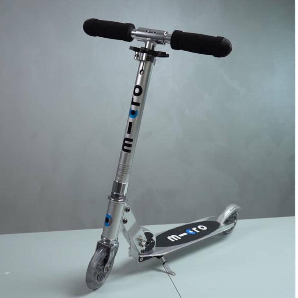 Самокат Micro Sprite LED Серебристый