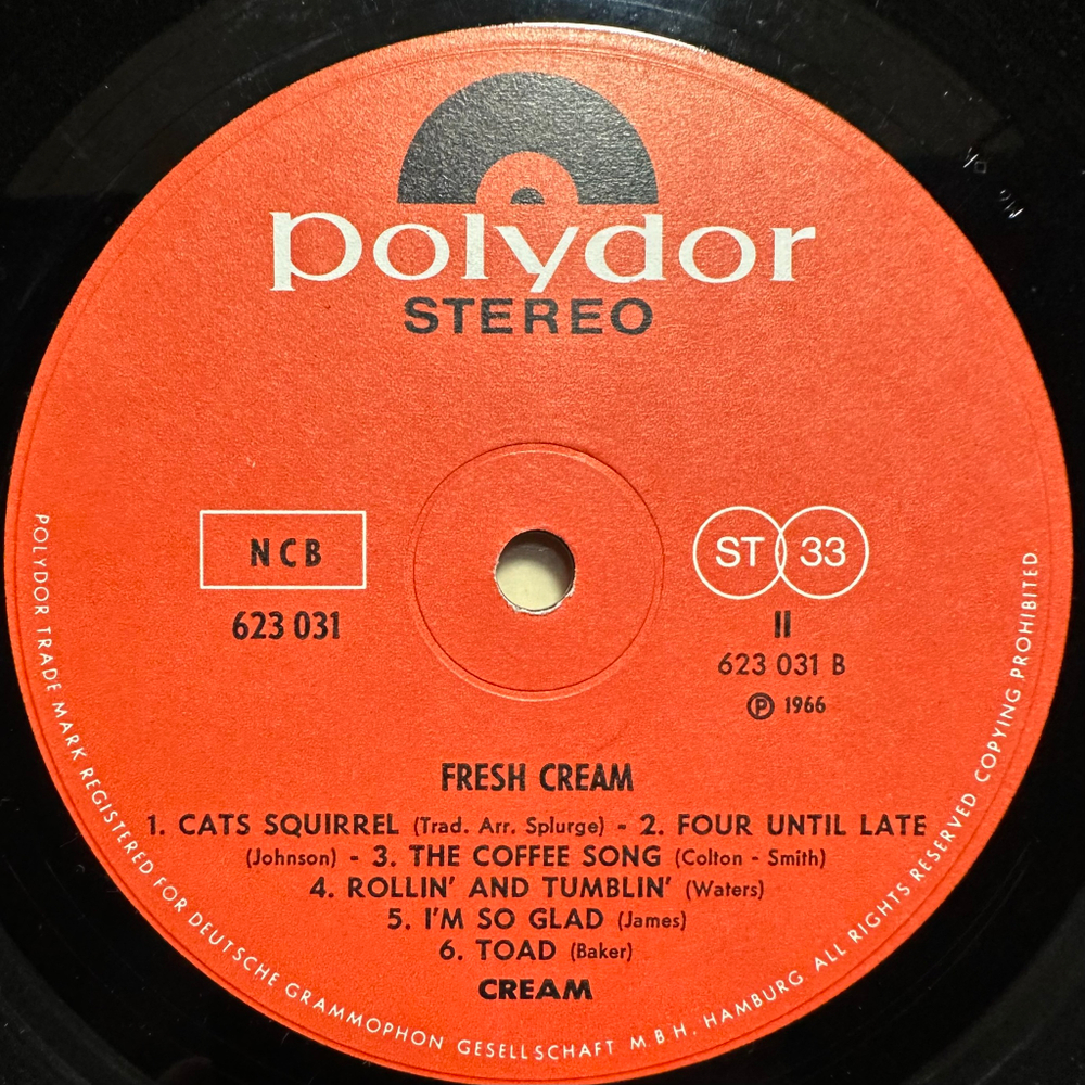 Cream - Fresh Cream (Скандинавия 1966г.)