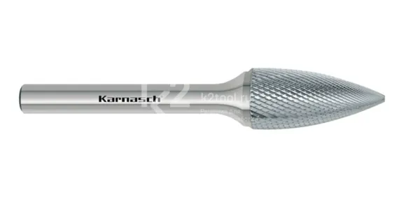 Борфреза твердосплавная Karnasch форма G, 6х18х6х50 мм, насечка HP-11 Micro, без покрытия, арт. 11.4085-040