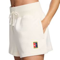 Женские теннисные шорты Nike Court Phoenix Fleece High-Waisted Loose Fit - pale ivory