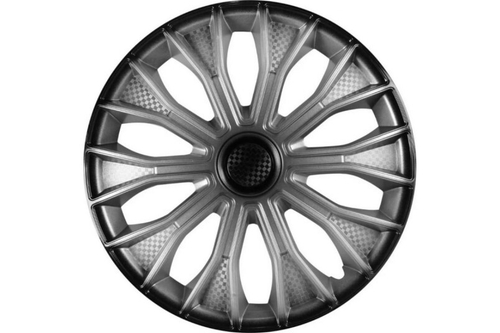 Колпак колеса R14 Волтек серебристо-черный (в мешке 3 упак) (LION)